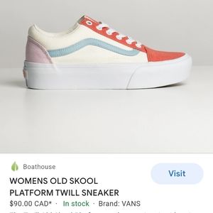 Vans Old Skool Platform Twill Sneaker, Size 6.5